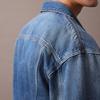 Calvin Klein Ss25 Classic American Vintage Distressed Cotton Denim Jacket Men Jacket Denim-Blue 4RB798G