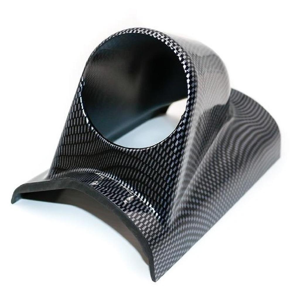 Automodifikation 52MM Instrumentenständer Schwarz Einzelloch Linker Rahmen Instrumentenabdeckung ABS Instrumentenhalterung Instrumentenständer mit Carbonoberfläche