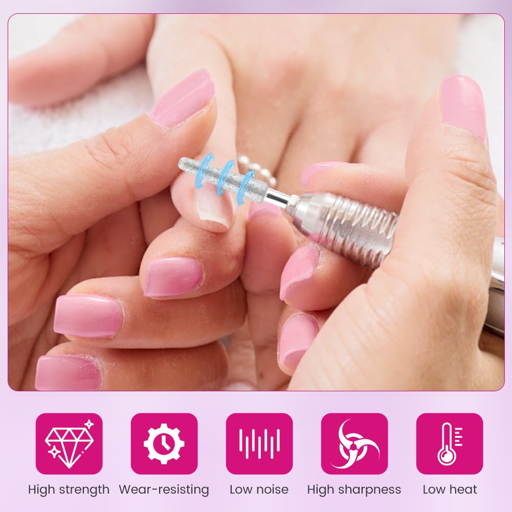 Nail Drill Bits Set of 2, Professional Nail Art Tools Set, Mini Sanding Bands for Manicure Salon, Drill Bits, Sanding Bands for Salons (COLOR:12 Pcs)