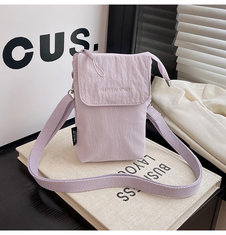 Women's Nylon Canvas Crossbody Handbag - Mini & Lightweight for Autumn/Winter
