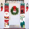 Foldable Christmas Porch Door Banner Polyester Santa Claus Hanging Couplet  Spring Festival