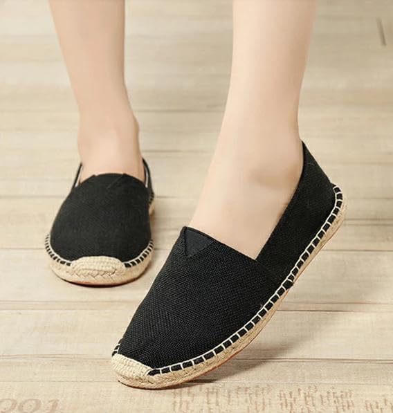 Emptio Comfort Canvas Shoes with a and Perfect for and and these and shoes are perfect for and date Available in Black Women's Linen-Look Slip-On