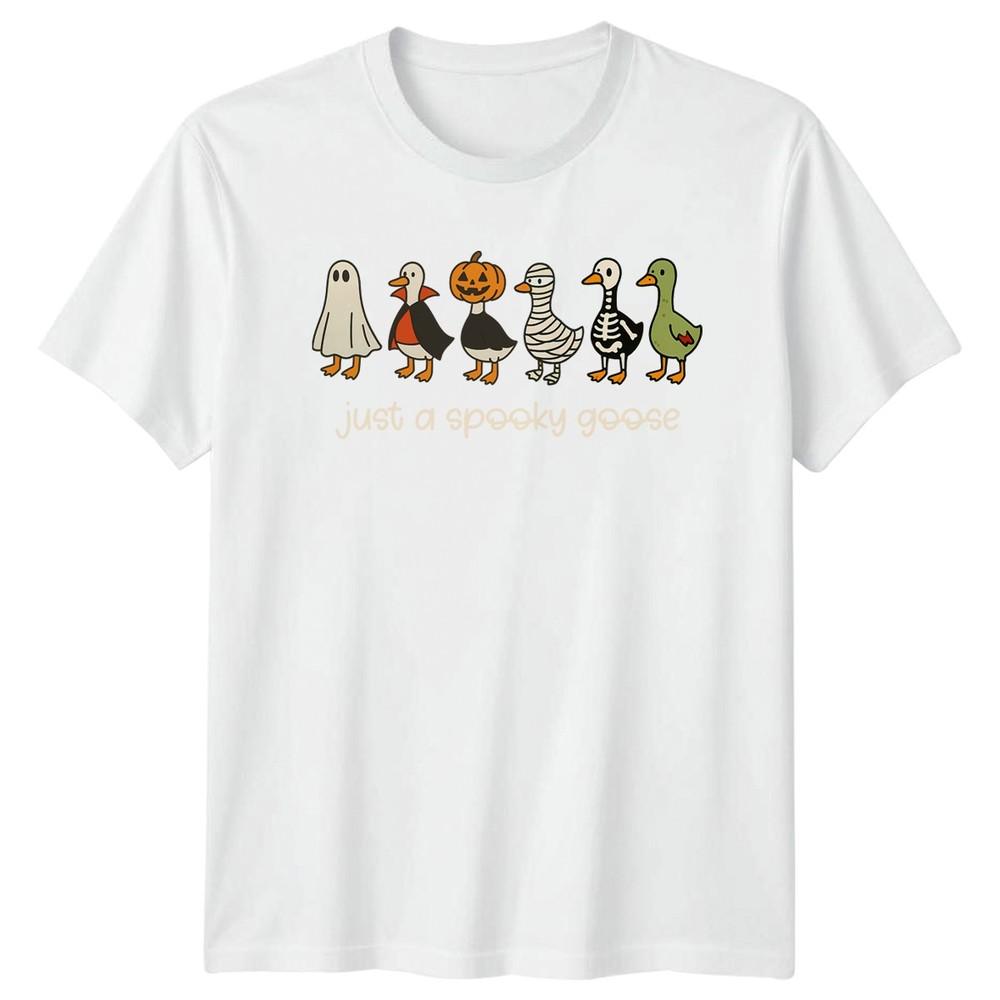 Just A Spooky Goose Halloween Geese Unisexs Unisexs Graphic Unisex TShirt S