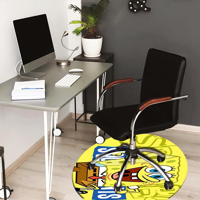 

1pc SpongeBob SquarePants Round carpet, Perfect for Decorating Chairs, Living Rooms, Or Bedrooms, for Living Room.015 80cm by 80cm