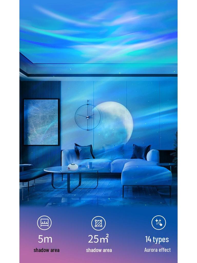 Aurora Borealis UFO Starry Sky Bluetooth Projector Night Light Gift