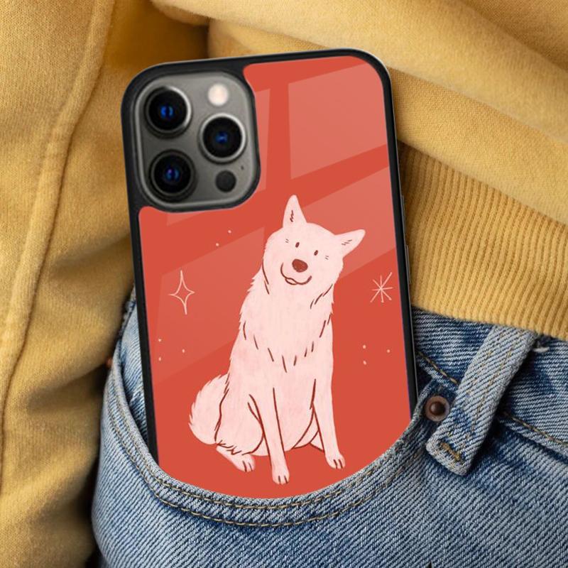 Cartoon Samoyed Dog Soft Phone Case for iPhone 17 Air 16e Pro max 15 Pro 13 14 Plus 11 12 MagSafe Magnetic Coque