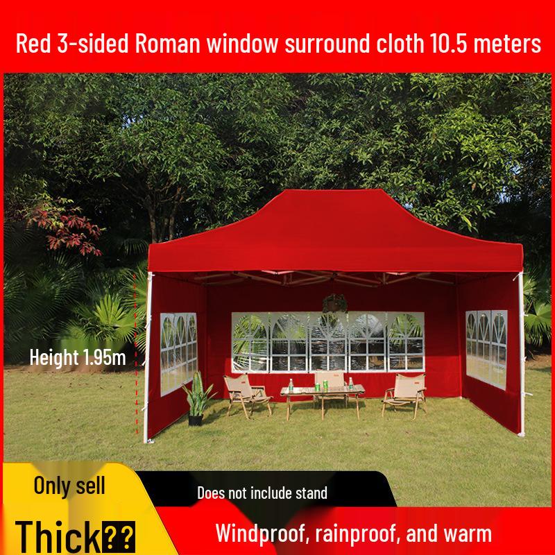 Transparent Tent Side Panel: Windproof & Waterproof Outdoor Canopy Enclosure with Thick Fabric and Durable Edging