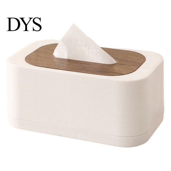 Tissue Holder for Desk Modern Box Holder, Spring Loaded Napkin Dispenser with Remote Plastic Cover Control Storage Tray Coffee Table, Home Office