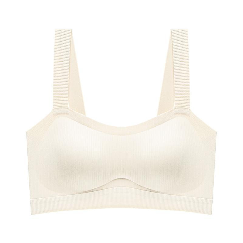 Long Seamless Wide Shoulder Strap with Chest Cushion Tank Top Tank Top with Bra Underwear