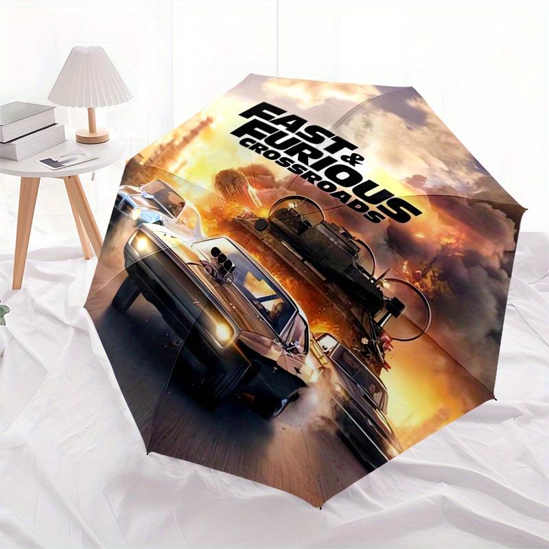 1pc Fast & Furious Crossroads Themed High-quality Umbrella,Automatic Opening and Closing Umbrella,Multi-functional Umbrella G0811166