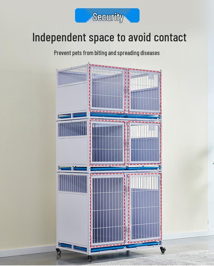 Multi-Tier Galvanized Pet Cage for Boarding, Breeding & Hospitalization