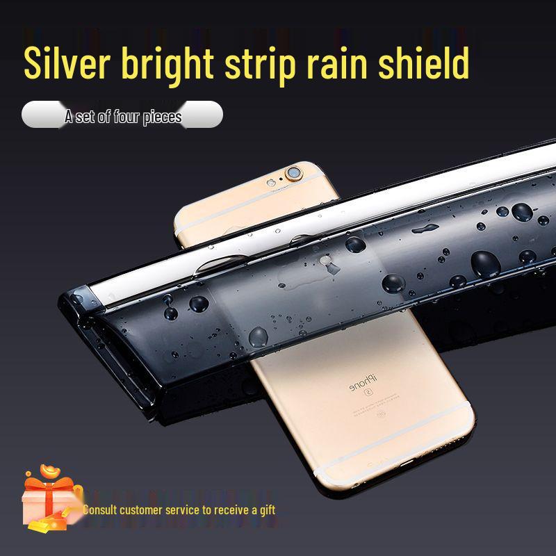 

Leapmotor Rain and Sun Visor for T03, C11, S01 - Sunshade & Rain Protection Strip Electroplated Silver Strip