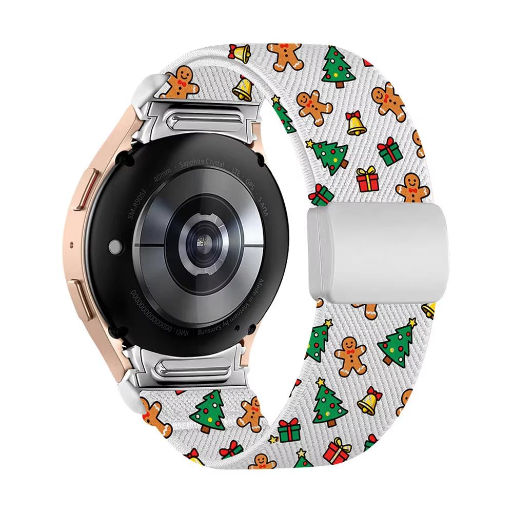 Sport Nylon Band for Samsung Galaxy Watch 7/FE/5 Pro/6/4 classic 44mm No Gaps Christmas Bracelet correa Galaxy Watch6 7 straps