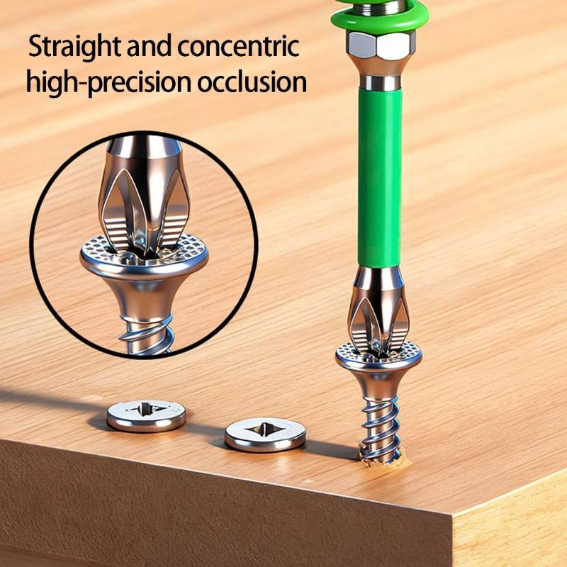 4Pcs High Hardness Alloy Steel Magnetic Spring Loaded Hexagonal Shank Screwdriver Bit For Electricians, Mechanics