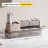 Transparent Desktop Toothbrush Holder and Cup Set
