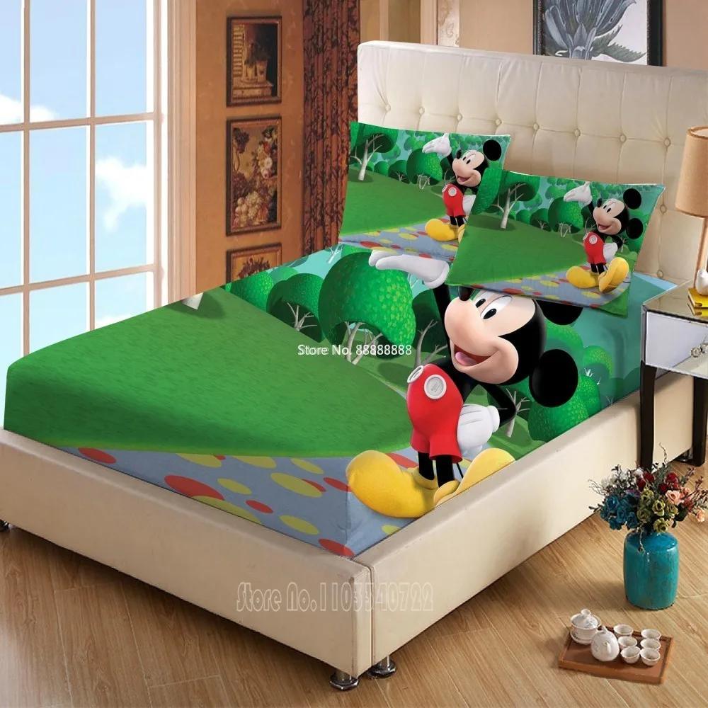 

Чехол для матраса Disney Cool Mickey Mouse, простыня на резинке, постельное белье для мальчиков, детей, подростков, покрывало, декор для спальни 90x200cm 1pcs
