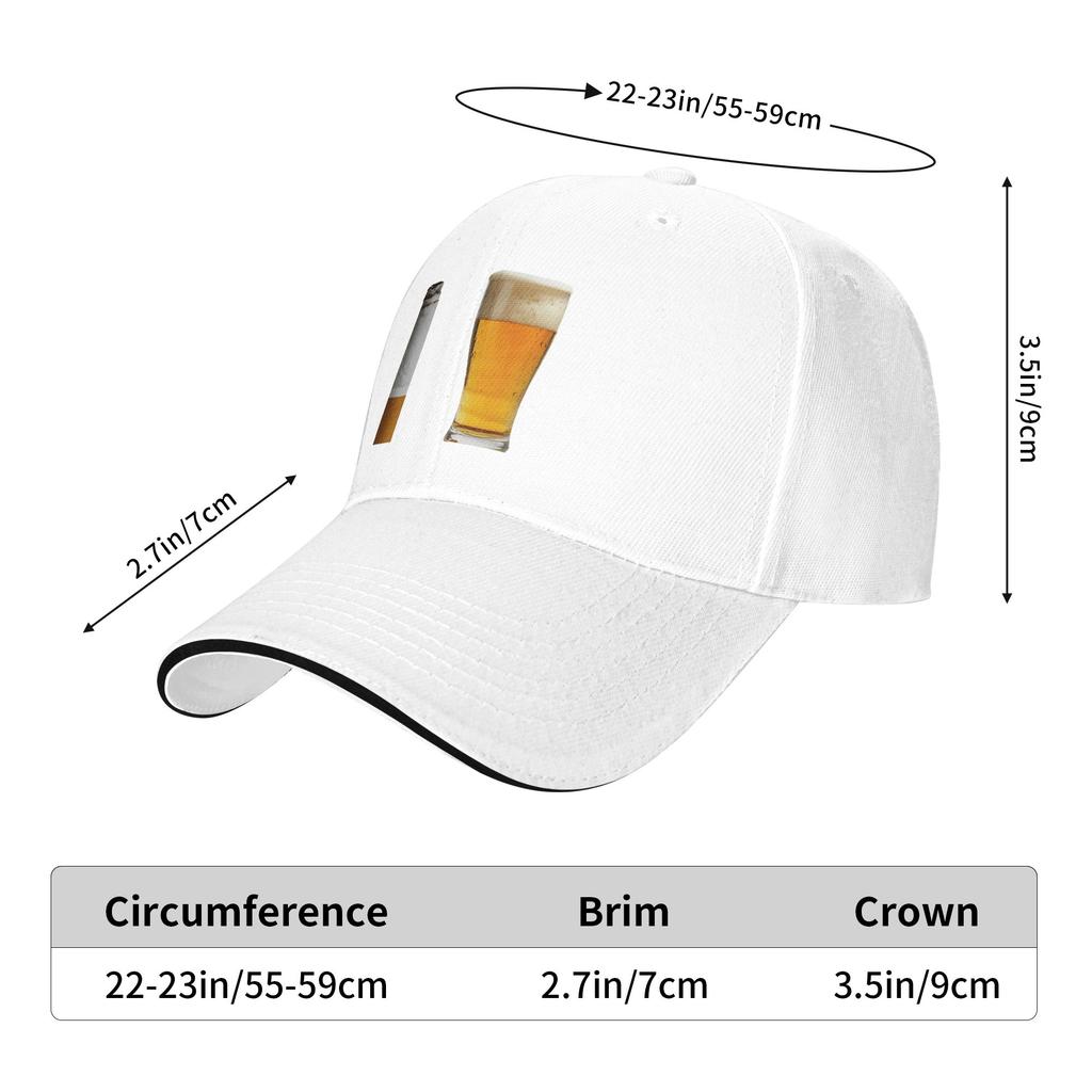 Spring Funny Beer Cigarette Baseball Cap  Outdoor Sports Casual Design Sun Trucker Hat UnisexTeens Sunscreen Snapback Cap