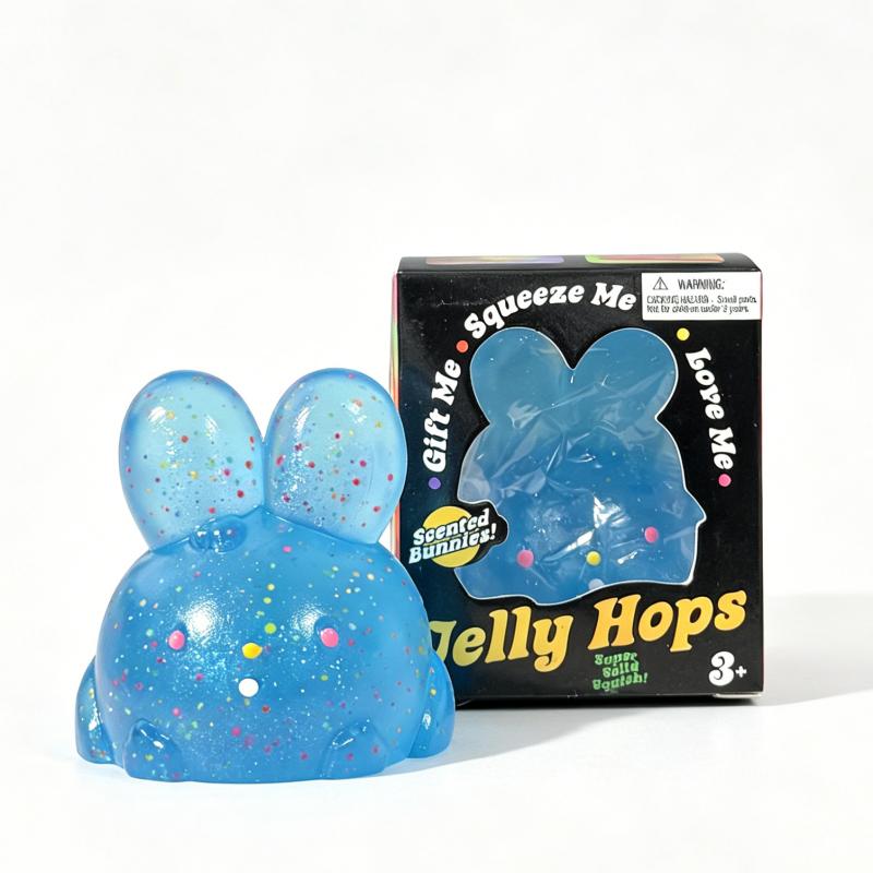 Schylling Needoh Jelly Hops Squishy Squeeze Toy Safery Non-Toxic Glitter Release The Mood Pinch Toys Leisure Gift
