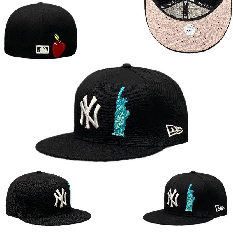 [Florida Marlins] Cappello da sole con visiera chiusa LA Cappello da sole per coppia Cappello ricamato Chiusura completa Berretto da baseball