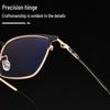 Ultra-Light Men's Metal Eyeglass Frame for Myopia - Large Face Slimming Design