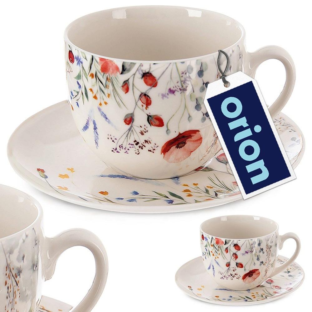 MAKI white porcelain cup and saucer 260 ml