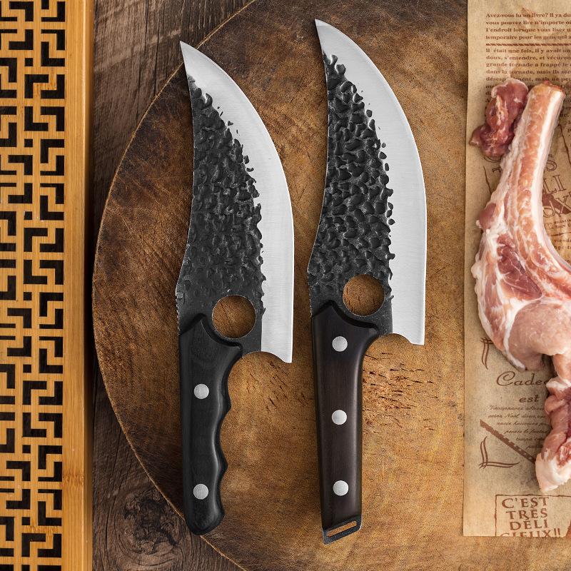 5CR15 Molybdenum Vanadium Steel Boning Knife Forged Kitchen Knife Ring Butcher Knife