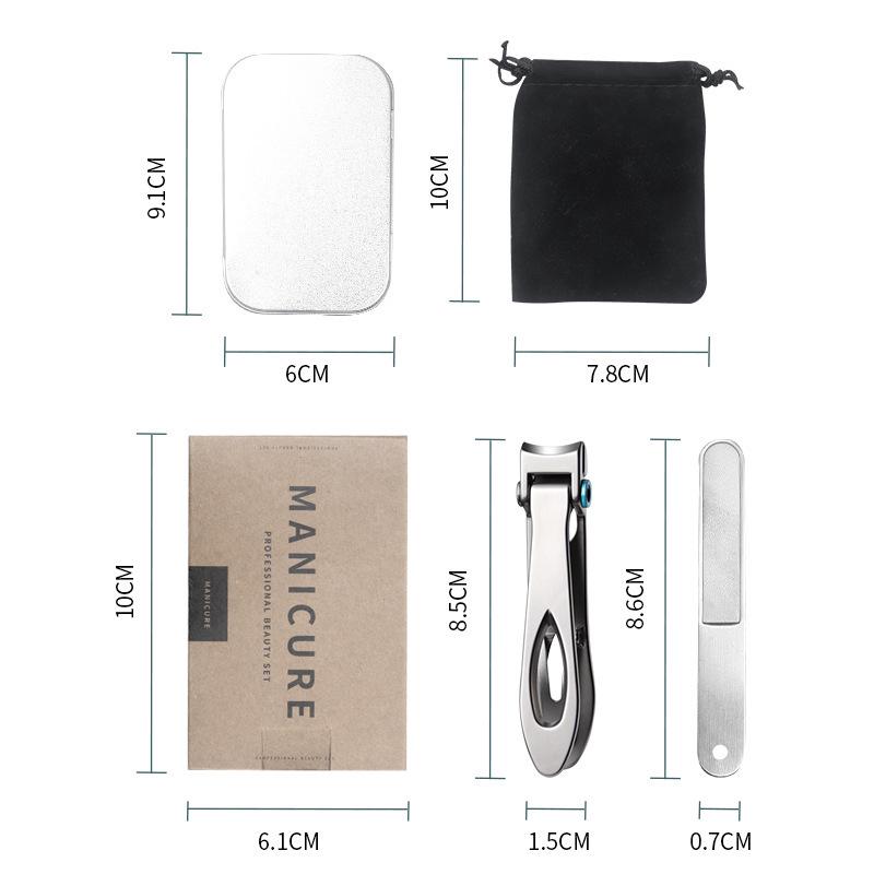 Stainless Steel Foldable Large Opening Nail Clippers for Home Use with Magnetic Nail Art Feature