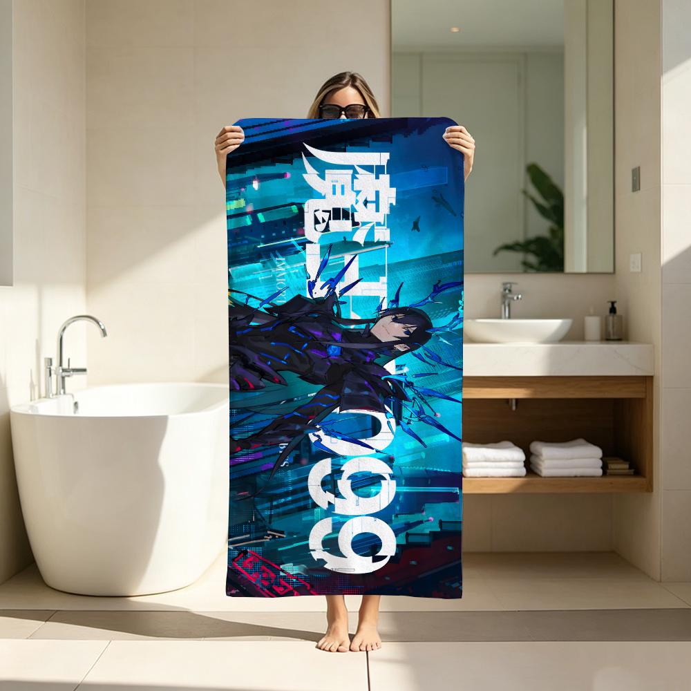 Cyberpunk Anime D-Demon Lord2099 Towel Microfiber soft Beach Towel for Travel Fitness Sauna Bathing Camping
