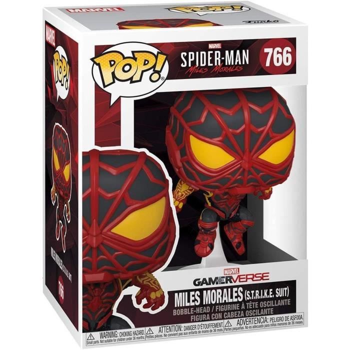 Figurine funko pop! marvel : spider-man - miles morales (strike suit)