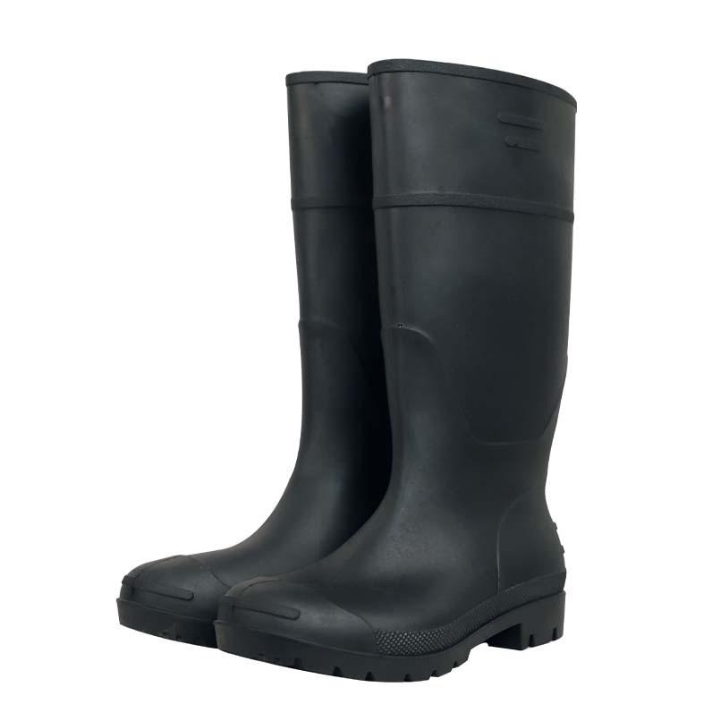 Water shoes high tube non-slip matte black wear-resistant men's and women's same four-season industrial overshoes rain shoes