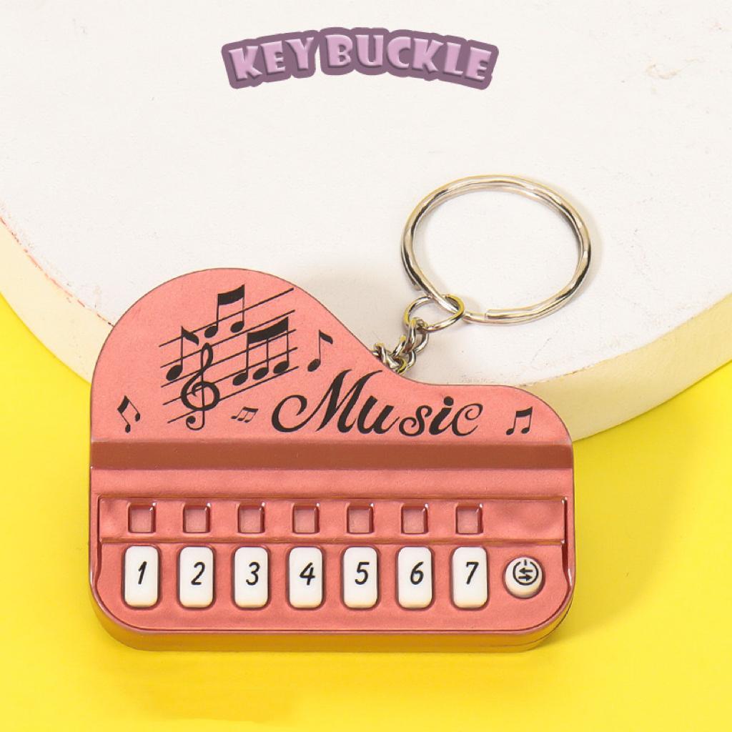 1 Pcs Creative Mini Electronic Piano Keychain Pendant Luminous Music Toy Small Gift