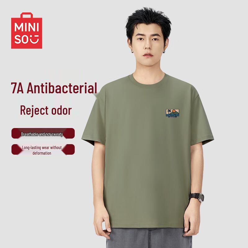 MINISO Men s Casual Antibacterial Short-Sleeve T-Shirt L 1690₽