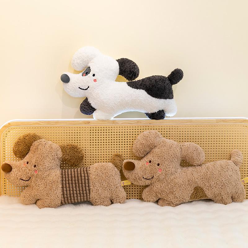 New Cute Cartoon Dog Pillow Doll Plush Toy Children's Sleeping Pillow Doll Bay Window Bedroom Doll