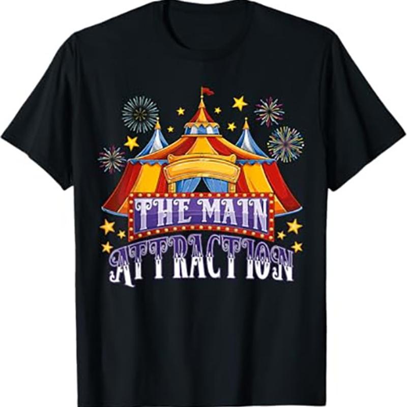 The Main Attraction Circus Theme T Shirt Fun Carnival Design S разноцветный