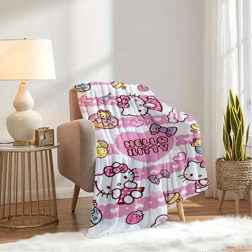 1pc Hello Kitty Themed Home Decoration Blanket - Seasonal Universal Cozy Washable Gift for All Ages, Suitable for All Families, Available In