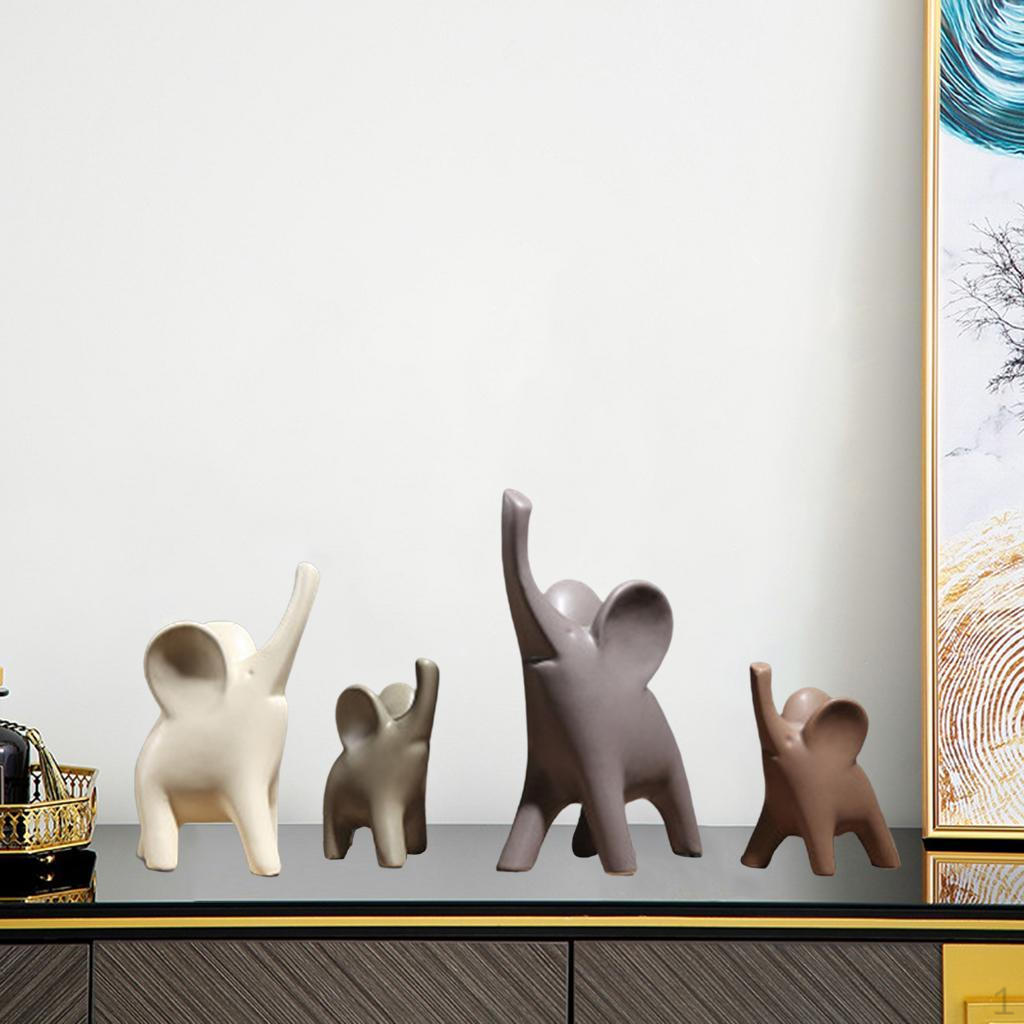3 Piece / 4 Ceramic Sculpture, Hand Craft, Animal Statue, Creative Ornament, Figurine, Home,