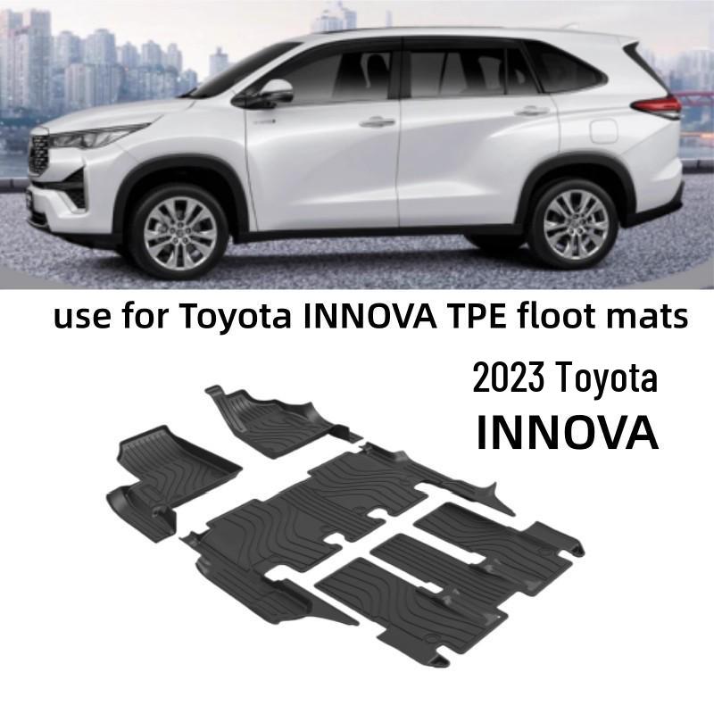 2023 Toyota INNOVA RHD Floor Mats - TPE, Eco-Friendly, Odorless, Waterproof, Wear-Resistant, Anti-Slip 8-seater Floor Mats