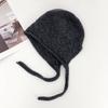 Simple knitted wool hat children's autumn and winter new warm and cold ear protection hat showing the face small headgear