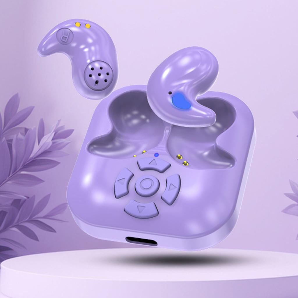 Wireless Earbud with Page Turner Camera Shutter Remote Control Watch Strap 5.4 Earphone Scrolling Remote for Electronic Book Short Video APP