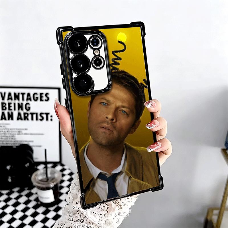 Angel Castiel Supernatural Plating Phone Case For Samsung Galaxy S24 S25 FE S26 Edge S23 Ultra S22 S21 Plus S20 Anti-Fall Airaba