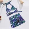Dog Bikini Dress Sparkling Dog Swimsuit Mermaid Bathing Suit with Shiny Scale Summer Seaside Beach Outfit for Small Medium Cats Dogs