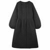 100kg Mid-Length Doll-Style Cotton Dress with a Noble Style, Waist-Cinching, Elegant Padded Dress Coat, Slimming Retro Fashion
