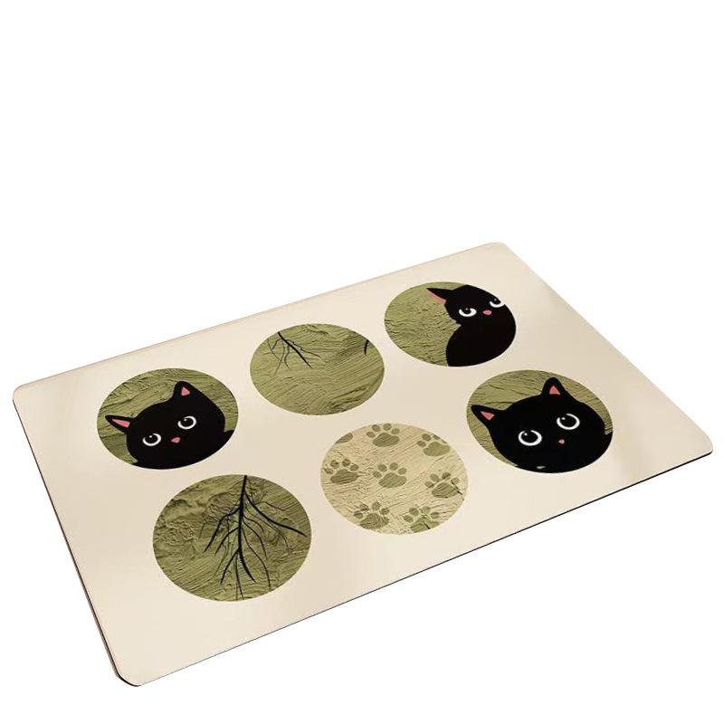Minimalist Cartoon Bathroom Mat – Quick-Drying, Non-Slip, Absorbent, Dirt-Resistant, Easy-to-Clean, with Diatomaceous Earth.
