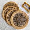 Nordic Style Woven Cotton Linen Coasters Placemats - Decorative Jute Heat Insulation Pads for Dining Tables