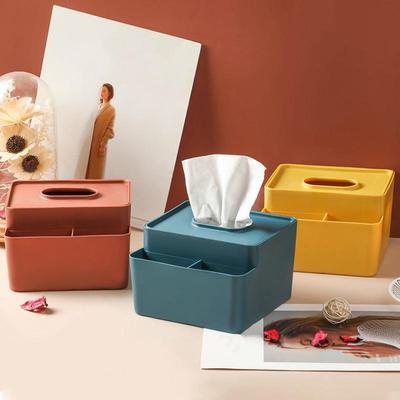 Nordic Style Multifunctional Plastic Tissue Box Paper Towel Tissue Case Organizer Home Table Decor Household Supplies