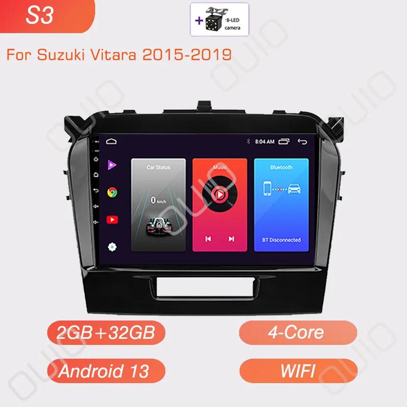 4G Android 13 Radio For Suzuki Vitara 2017 2018 2019 2020 Car stereo Multimedia Player Carplay Auto GPS navigation