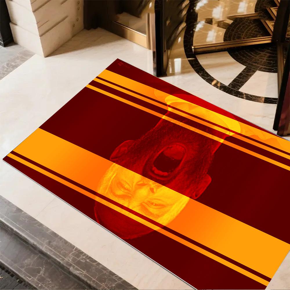 Football Player Action Floor Rug Office Rug Suitable for Foyer Game Room Bedrooms Outdoor Anti-slip Rug Office Home Decor