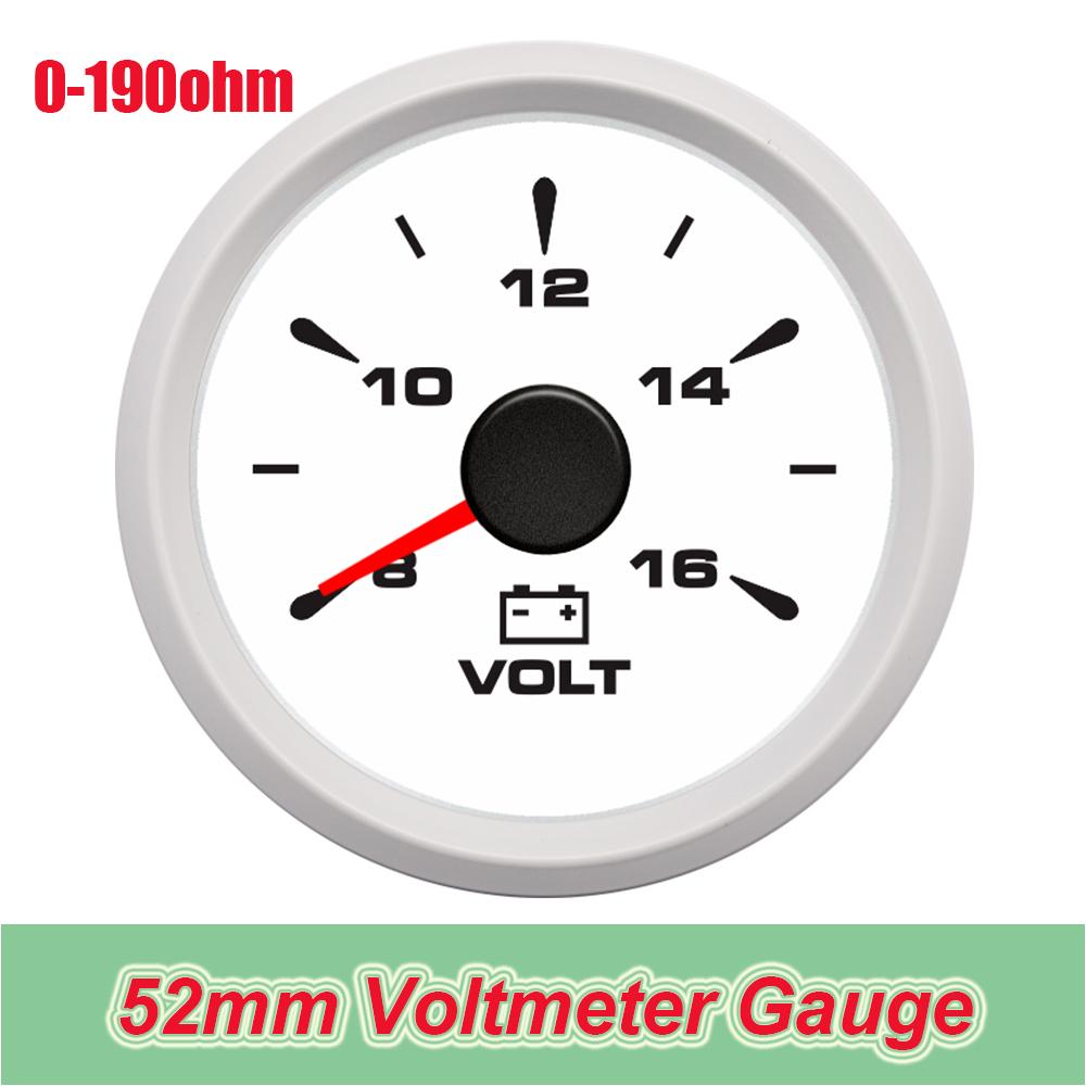 52mm Gauges Fuel Level Meter for Car Boat Yacht Gas Diesel Oil Tank Level Gauge Indicator 7colors LED Backlight Without Sensor