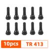 YONGRUN 4/10/50/100PCS Valve Stem TR413/TR414 Automotive Vacuum Tire Rubber Valve Stem With Dust Cover Snap On Valve Car Parts