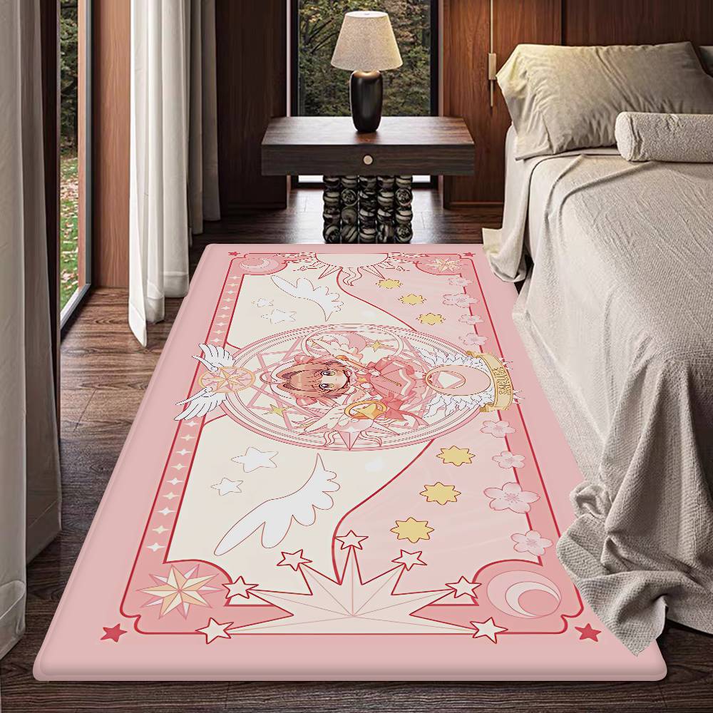 C-Cardcaptor Sakura Floor Mat INS Style Soft Bedroom Floor House Laundry Room Mat Anti-skid Household Carpets